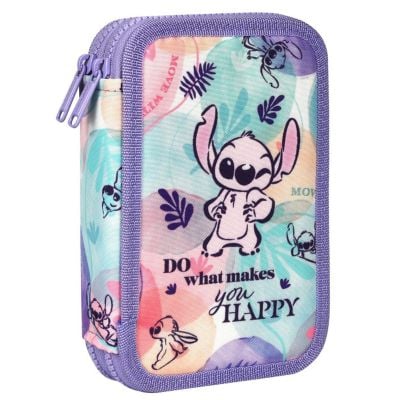 Оборудван моливник с 2 отделения, Coolpack, Disney Stitch, Pastel