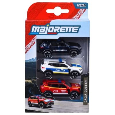 Комплект 3 метални колички, Majorette, Dacia Duster, 1:64
