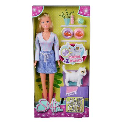 Комплект за игра с кукла Steffi Love, Котка с 2 котенца