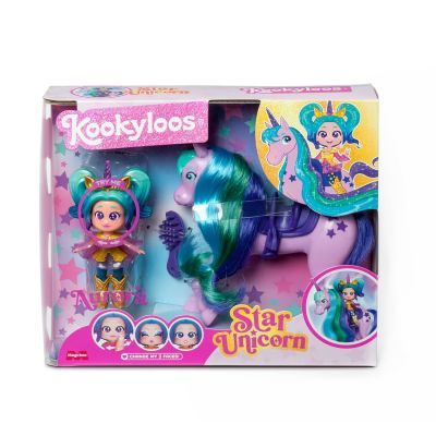 Комплект за игра с кукла Kookyloos, Aurora и Star Unicorn 