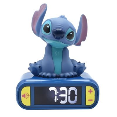 Дигитален часовник с аларма и светлина, Lexibook, Disney Stitch