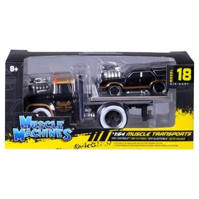 Транспортьор и количка, Maisto, Muscle Transports, 1966 Chevrolet C60 Flatbed и Oldsmobile Vista Cruiser 1970, 1:64