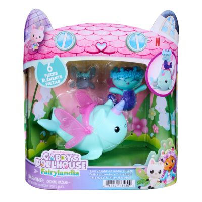 Комплект за игра, Gabbys Dollhouse, Fairyland, MerCat и Kitty Narwhal, 20157354