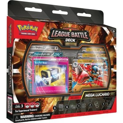 Комплект карти за игра, Pokemon TCG, Mega Lucario Ex League Battle Deck