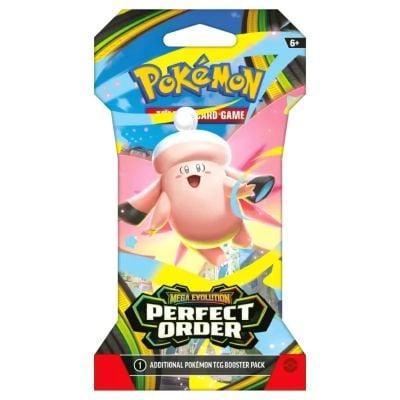 Комплект карти за игра, Pokemon TCG, Mega Evolution, Perfect Order, Sleeved Booster