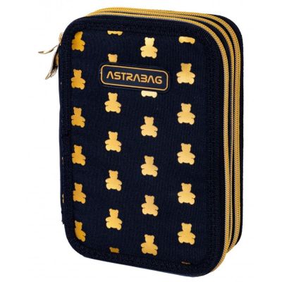 Оборудван моливник с 3 отделения, AstraBag, Golden Teddy