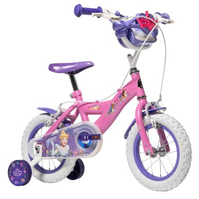 Велосипед с помощни колела, Huffy, Disney Princess, 12 инча, Розово