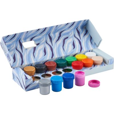 Комплект 14 гваш акварелни бои, Herlitz, Oxford Kids, Zebra, 20 мл