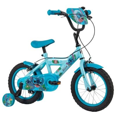 Велосипед с помощни колела, Huffy, Disney Stitch, 14 инча, Син