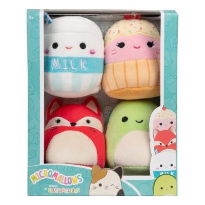 Комплект 4 плюшени играчки, Squishmallows, Micromallows