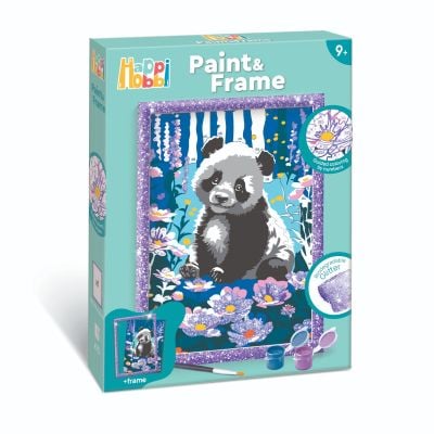 Комплект за рисуване по номера, Happi Hobbi, Paint and frame, Пандата мечтател