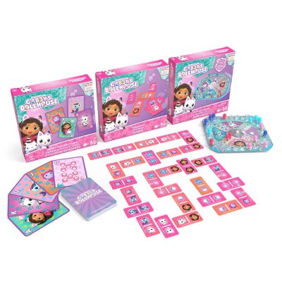 Комплект 3 игри Gabbys Dollhouse, Jumbo Cards, Pop-Up, Dominoes