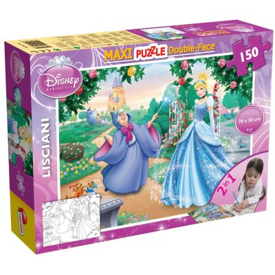 Пъзел за под 2 в 1 Lisciani Disney Princess, Пепеляшка, Maxi, 150 части