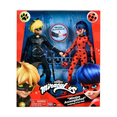 Комплект от 2 кукли Miraculous, Ladybug, Zag Heroez, Ladybug и Cat Noir, 30 см