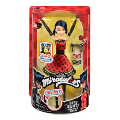 N00050414_001w 043377504146 Кукла Marinette 2 в 1, Miraculous Ladybug, Hero Switch