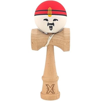 Дървена играчка за сръчност, Kendama X, Super Sticky, 18 cм, Червено, Бяло, Жълто