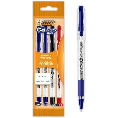 Комплект 4 гел химикалки, Bic, Gel-ocity Stic, 0,5 мм