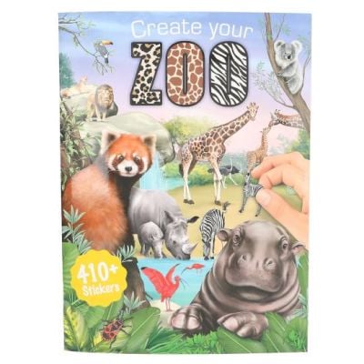 Книжка за оцветяване, Depesche, Create your Zoo 410+ стикери