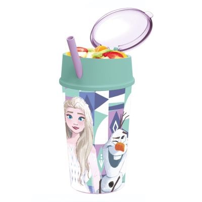 Чаша със сламка и горно отделение, Stor, Frozen, 400 мл