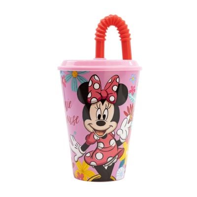 Чаша със сламка и капак, Stor, Minnie Mouse, 430 мл