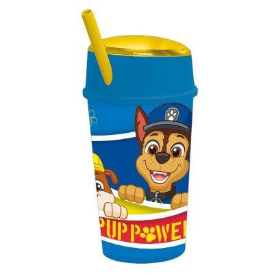 Чаша със сламка и горно отделение, Stor, Paw Patrol, 400 мл
