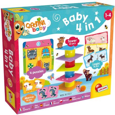 Образователна игра 4 в 1, Lisciani, Carotina Baby