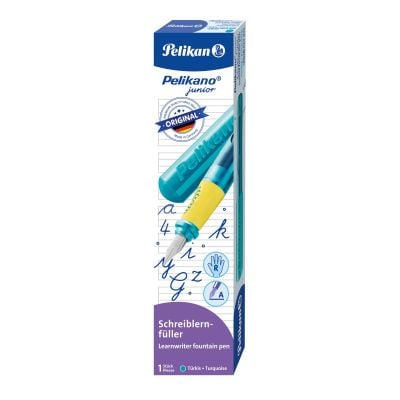Писалка за десничари, Pelikano Junior, Писец A, Ергономичен Захват, Тюркоаз