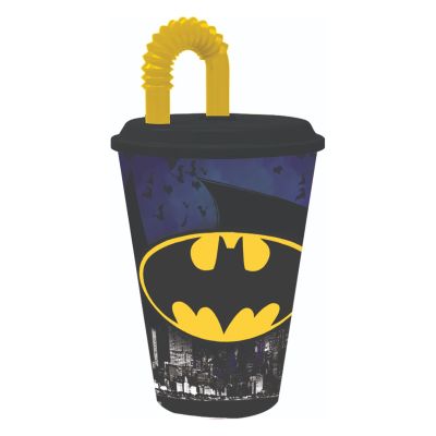 Чаша със сламка и капак, Stor, Batman, 430 мл