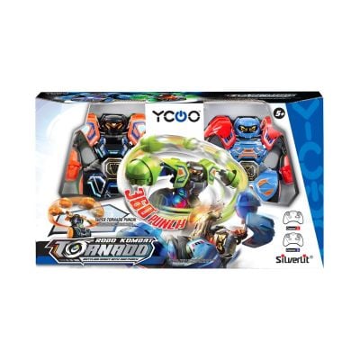 Комплект 2 робота с дистанционно управление, Silverlit, Robo Kombat, Tornado 360 Punch, Оранжево-Червен