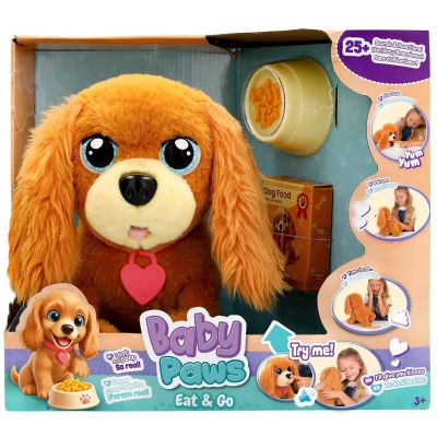 Интерактивна плюшена играчка, Baby Paws, Eat & Go, Puppy, 25 звука