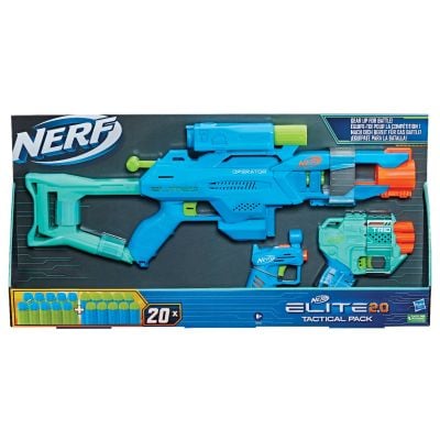 Бластер Nerf с 20 гъбени стрелички, Elite 2.0 Tactical Pack