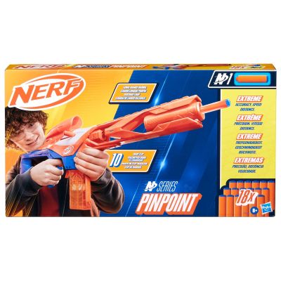 Бластер с 18 дунапренени стрелички, Nerf, N1 Series, Pinpoint Sight
