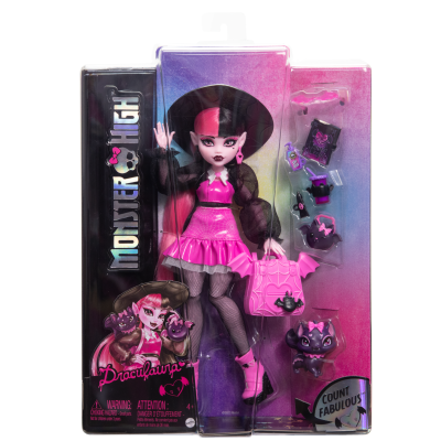 Кукла с домашен любимец, Monster High, Draculaura, HRP64