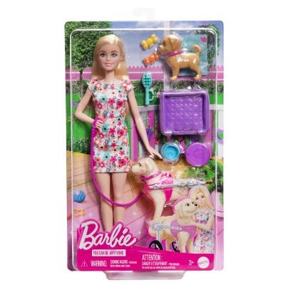 Кукла с 2 кученца и аксесоари, Barbie, HTK37