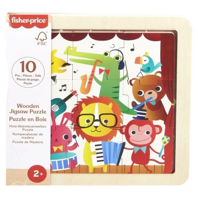 Мини дървен пъзел, Fisher Price, Джунгла, HXV18