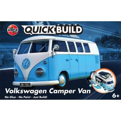 Строителен комплект, Airfix Quickbuild, Vw Camper Van Blue, 52 части