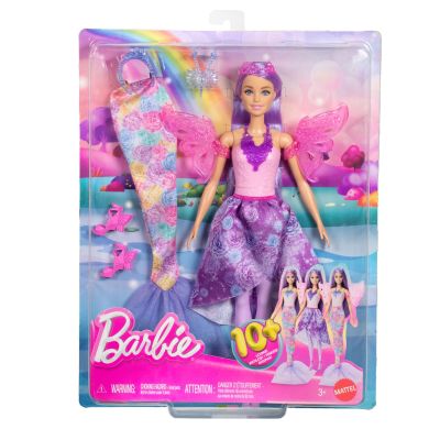 Кукла с аксесоари за фея и русалка, Barbie Fantasy, JCP74