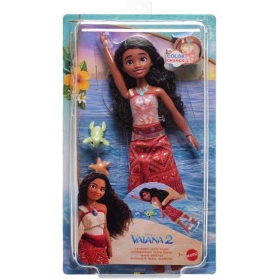 Кукла Disney Vaiana 2, Swimming Tautai, Color Change, JFF09