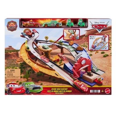 Комплект за игра с колички и писти, Disney Pixar Cars, Radiator Springs Race&Rescue Road Raceway, JFL57