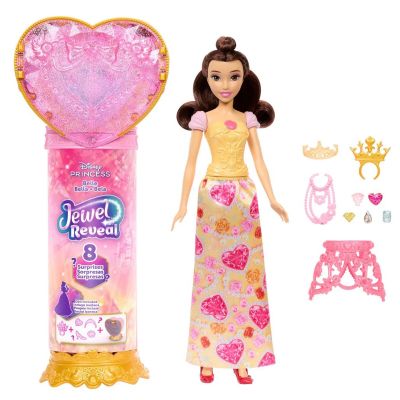 Кукла с аксесоари изненада, Disney Princess, Jewel Reveal Belle, JHL51