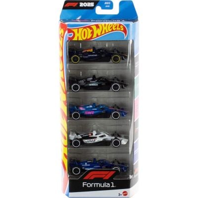 Комплект 5 състезателни коли, Hot Wheels, Formula 1 2025, JLN11