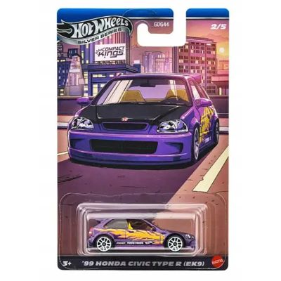 Метална количка, Hot Wheels, Silver Series, 99 Honda Civic Type R EK9, 1:64