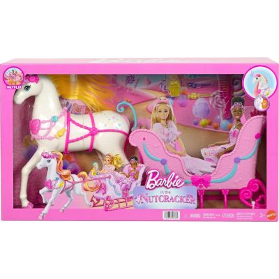 Комплект за игра, Barbie in The Nutcracker Land Of Sweets Horse & Sled, JNH63