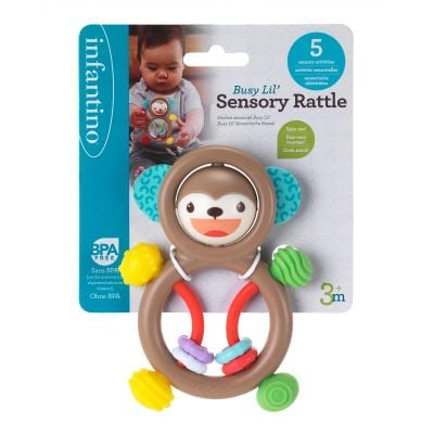 Бебешка играчка, Infantino, Sensory Monkey Rattle