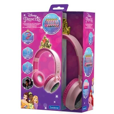 Сгъваеми кабелни слушалки с Bluetooth, Lexibook, Disney Princess 3D