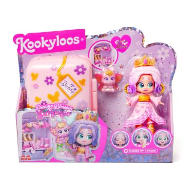 Комплект за игра с кукла Kookyloos, Suitcase Dreamy Blossom