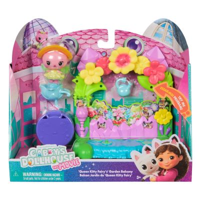Комплект за игра с фигурки, Gabbys Dollhouse, Queen Kitty Fairys Garden Balcony, 20152986