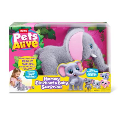 Интерактивен комплект за игра, Pets Alive, Мама слон и нейните малки
