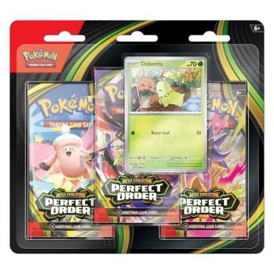 Комплект карти за игра, Pokemon TCG, Perfect Order, 3 Blister Booster