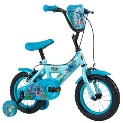 Велосипед с помощни колела, Huffy, Disney Stitch, 12 инча, Син